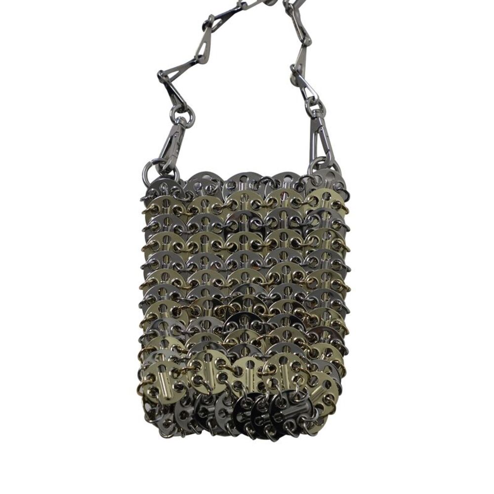 Paco Rabanne 1969 Iconic Mini Shoulder Bag in Silver Metal - Picture 5 of 8